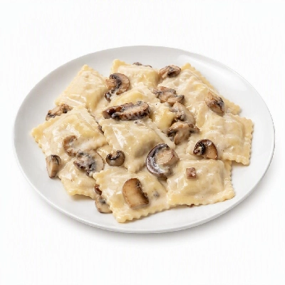 California Pizza Kitchen Pastas Specialties Four Cheese Ravioli with Sauteed Mushrooms