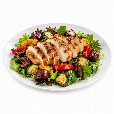 California Pizza Kitchen Salads Roasted Veggie Full with Grilled Chicken Breast