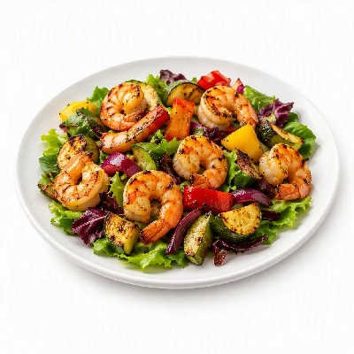 California Pizza Kitchen Salads Roasted Veggie Full with Grilled Shrimp