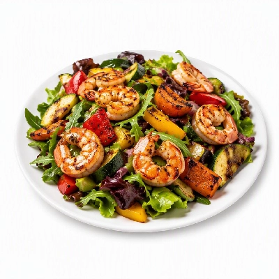 California Pizza Kitchen Salads Roasted Veggie Half with Grilled Shrimp