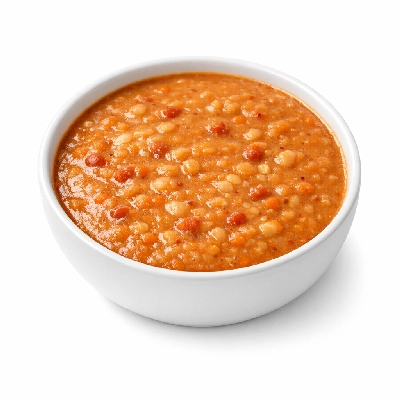 Campbell's red and white lentil soup condensed