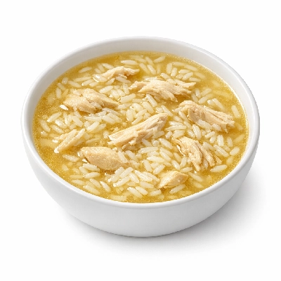 Campbell's select microwaveable bowls savory chicken and long grain rice soup
