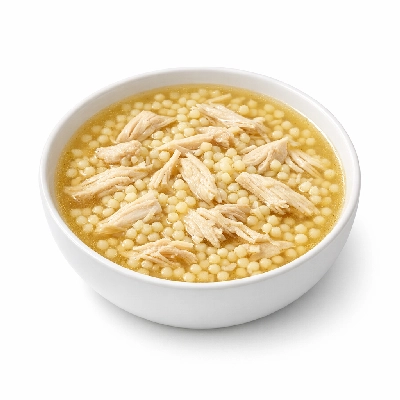Campbell's soup at hand 25% less sodium chicken with mini noodles