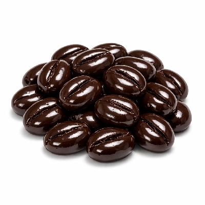 Candies dark chocolate coated coffee beans
