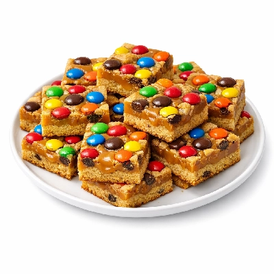 Candies m&m mars twix caramel cookie bars