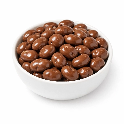 Candies milk chocolate coated raisins