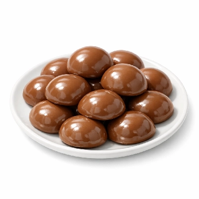 Candies rolo caramels in milk chocolate