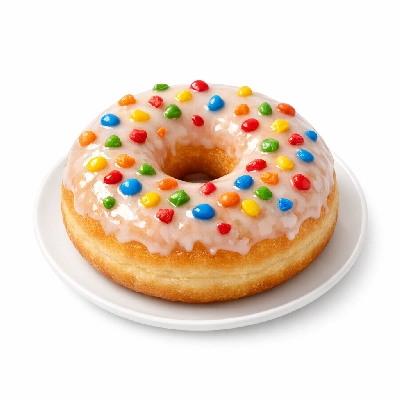 Candy-topped donut