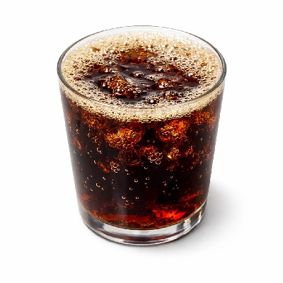 Carbonated beverage cola contains caffeine soft drink soda pop