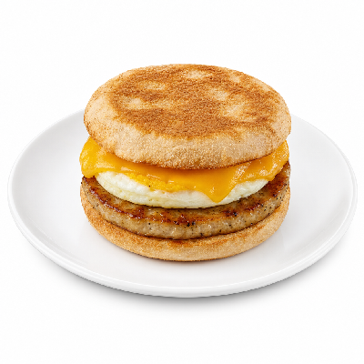 Caribou Coffee Chicken Apple Sausage Egg & Cheddar Breakfast Sandwich
