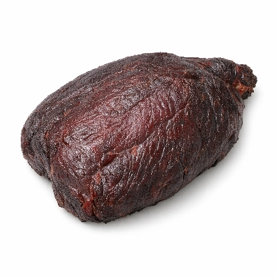 Caribou rump meat half dried by Alaska Native