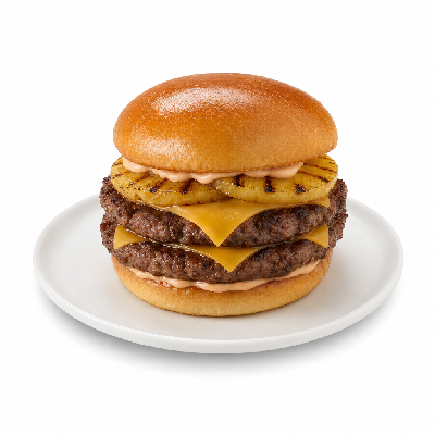 Carl's Jr. Double Hawaiian Angus Burger