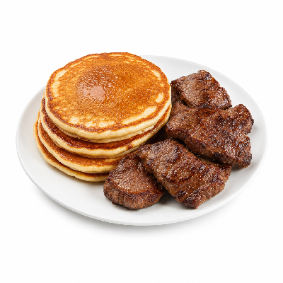 Carl's Jr. Pancake & Beef Platter