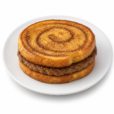 Carl's Jr. The Cinnamon Swirl French Toast Breakfast Sandwich with Sausage