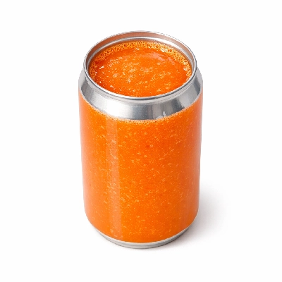 Carrot juice canned