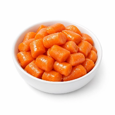 Carrots boiled with salt
