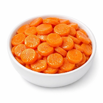 Carrots canned regular pack drained solids