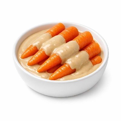 Carrots Dipped in Tahini Sauce