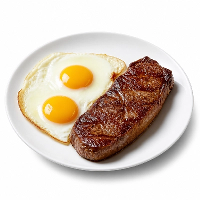 Carrows Restaurants Breakfast Farm Fresh Eggs Petite New York Steak and Eggs