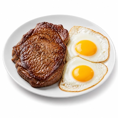 Carrows Restaurants Breakfast Farm Fresh Eggs Top Sirloin Steak and Eggs