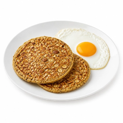 Carrows Restaurants Breakfast Golden 55 Menu A&L Multi-Grain & Nut Pancakes with Egg Subs