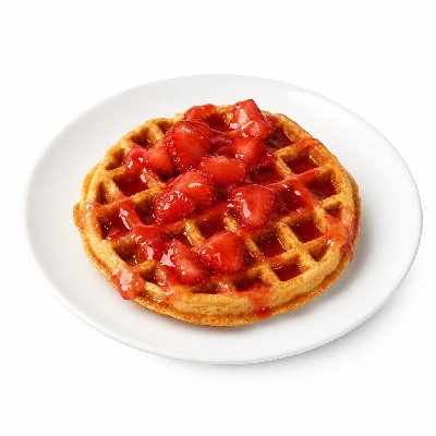 Carrows Restaurants Breakfast Strawberry Waffle Combo