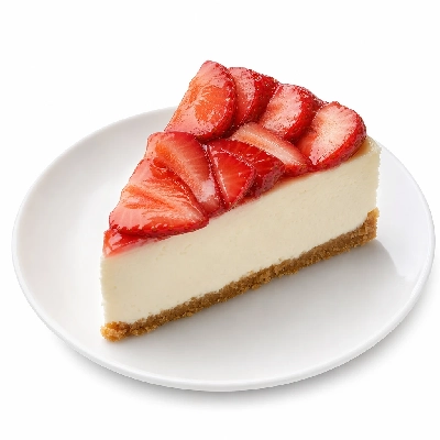 Carrows Restaurants Promo Desserts Cheesecake Topped with Fresh Strawberry
