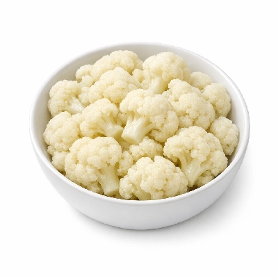 Cauliflower boiled with salt