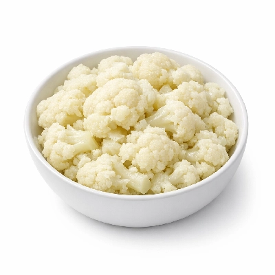 Cauliflower boiled without salt