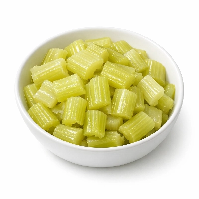 Celery boiled without salt