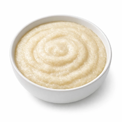 Cereals farina enriched cooked with water without salt