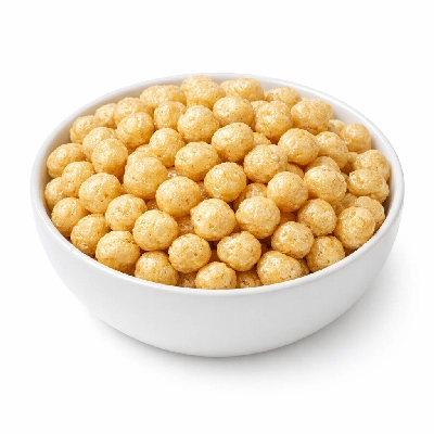 Cereals ready-to-eat corn and oat flours puffed presweetened single brand