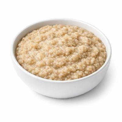 Cereals roman meal plain cooked with water salt