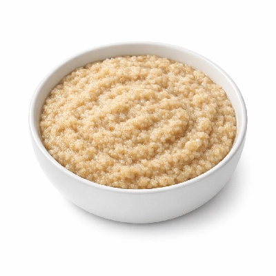 Cereals roman meal plain cooked with water without salt