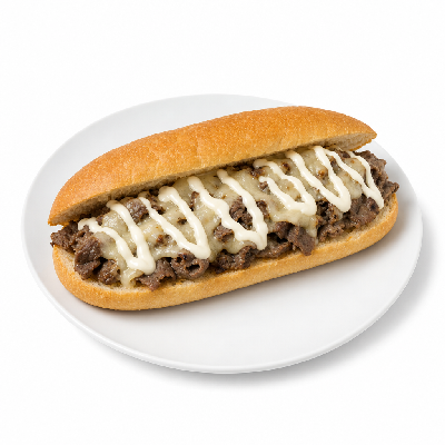 Checkers Philly Cheesesteak Sub with Montreal Mayo