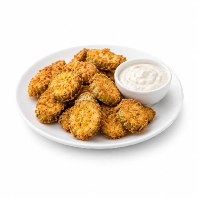 Cheeburger Cheeburger Appetizer Fried Pickle Slices with Zesty Horseradish Sauce