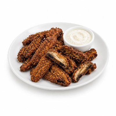 Cheeburger Cheeburger Appetizer Portobello Tenders Appetizer with Zesty Horseradish Sauce