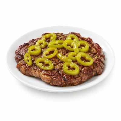Cheeburger Cheeburger Entrees Black Angus Platter with Banana Peppers