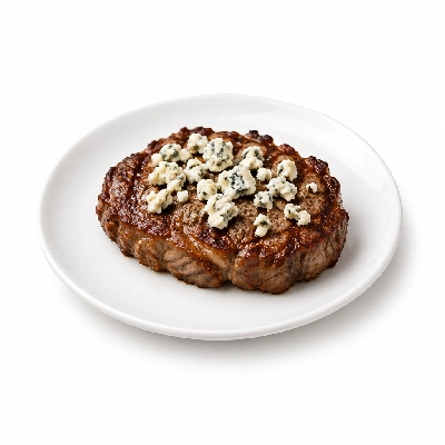 Cheeburger Cheeburger Entrees Black Angus Platter with Bleu Cheese Crumbles