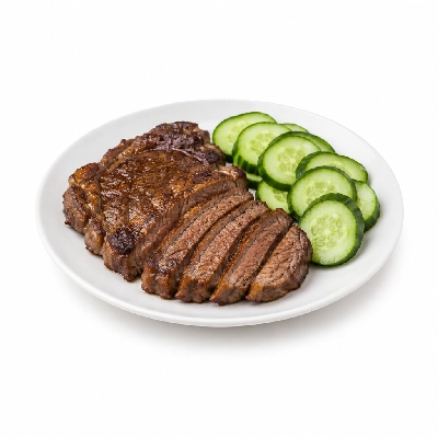 Cheeburger Cheeburger Entrees Black Angus Platter with Cucumbers