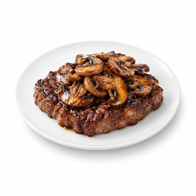 Cheeburger Cheeburger Entrees Black Angus Platter with Mushrooms