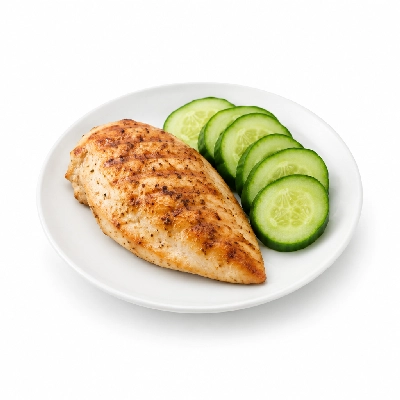 Cheeburger Cheeburger Entrees Chicken Breast Platter with Cucumbers