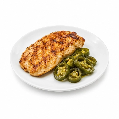 Cheeburger Cheeburger Entrees Chicken Breast Platter with Jalapeno Peppers