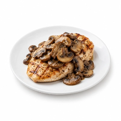 Cheeburger Cheeburger Entrees Chicken Breast Platter with Mushrooms