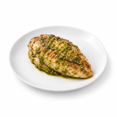 Cheeburger Cheeburger Entrees Chicken Breast Platter with Pesto Sauce