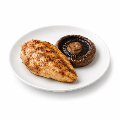 Cheeburger Cheeburger Entrees Chicken Breast Platter with Portobello Mushroom