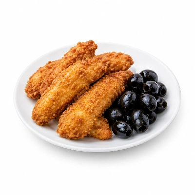 Cheeburger Cheeburger Entrees Chicken Fingers Platter with Black Olives