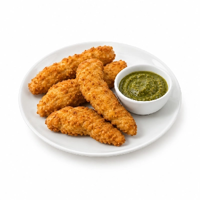 Cheeburger Cheeburger Entrees Chicken Fingers Platter with Pesto Sauce