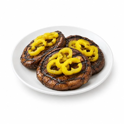 Cheeburger Cheeburger Entrees Grilled Portobello Platter with Banana Peppers