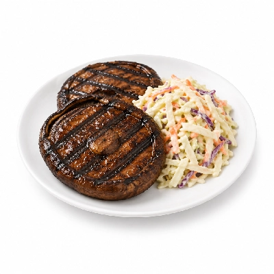 Cheeburger Cheeburger Entrees Grilled Portobello Platter with Coleslaw